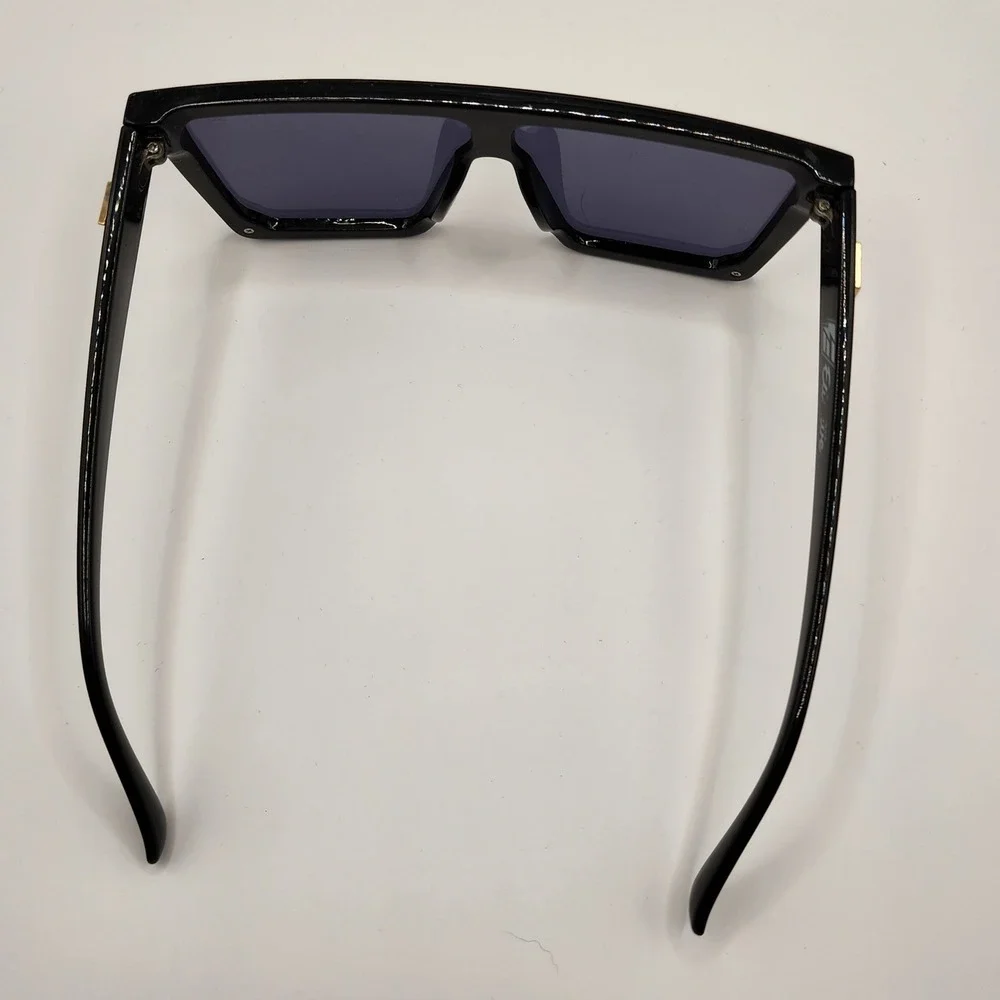 Elusive Eyewear Lux Flat Top Shield Sunglasses Gloss Black Tortoise Sport Edge